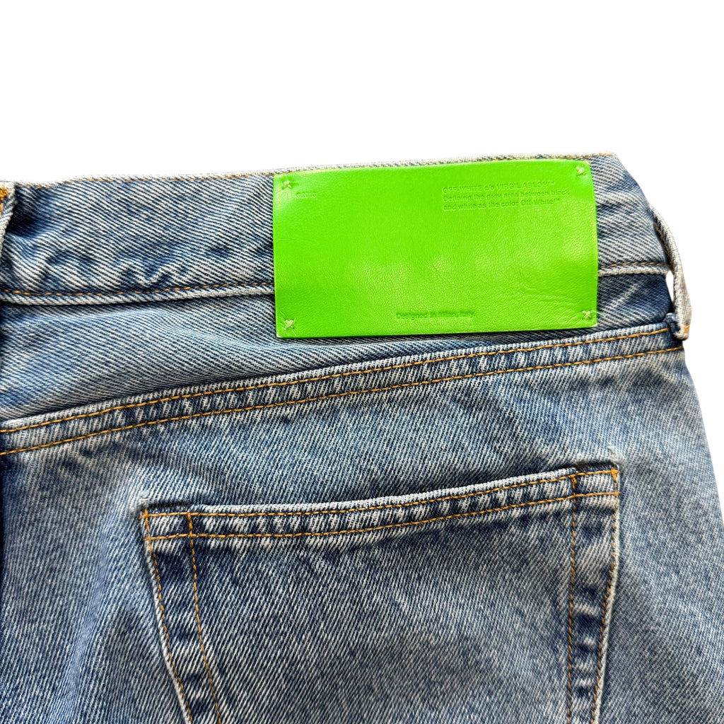 Off-White Straight Leg Blue Jeans