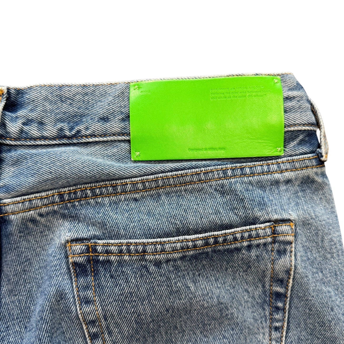 Off-White Straight Leg Blue Jeans