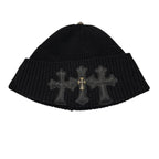 Chrome Hearts Black Triple Cross Beanie