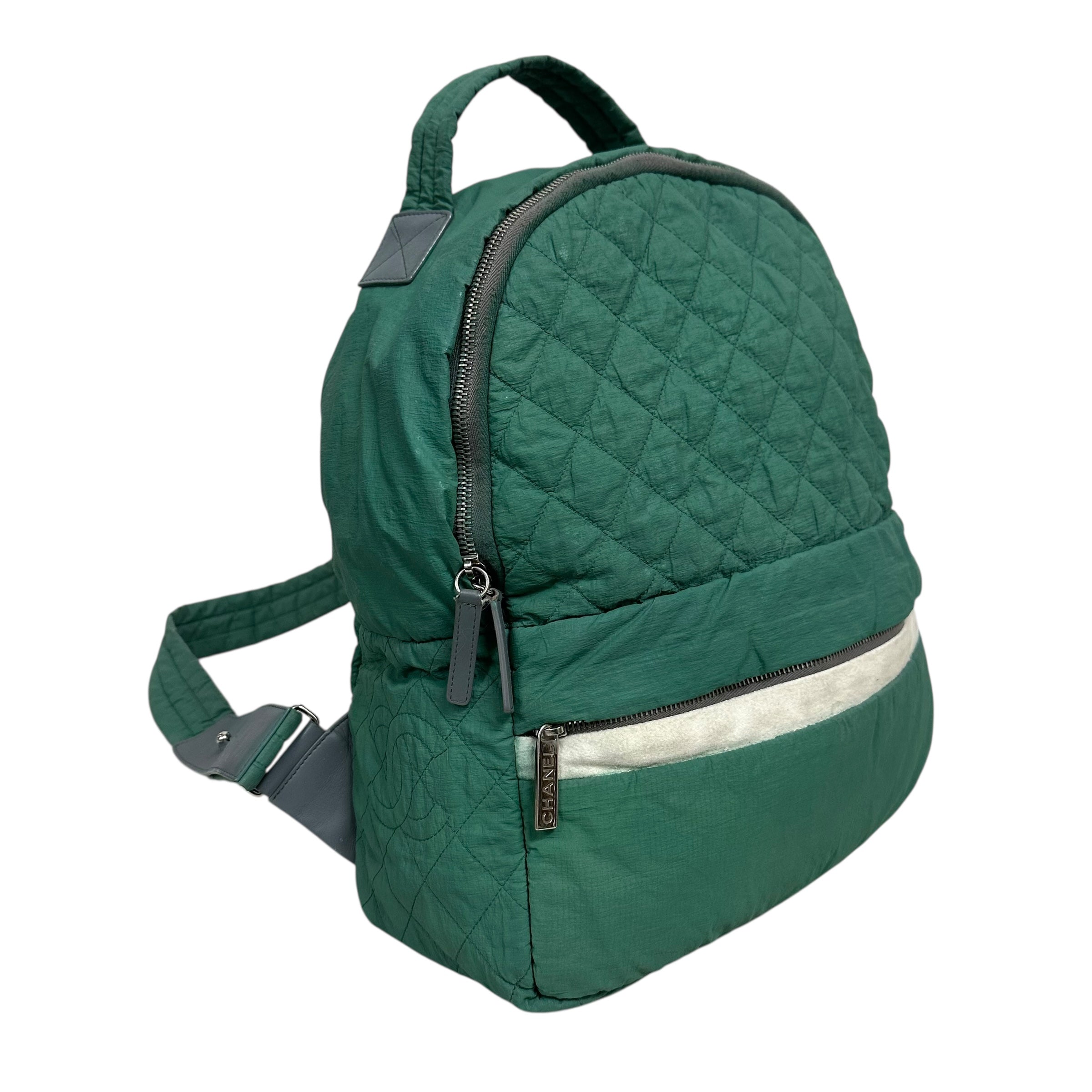 Chanel Matelasse Rucksack Green Backpack
