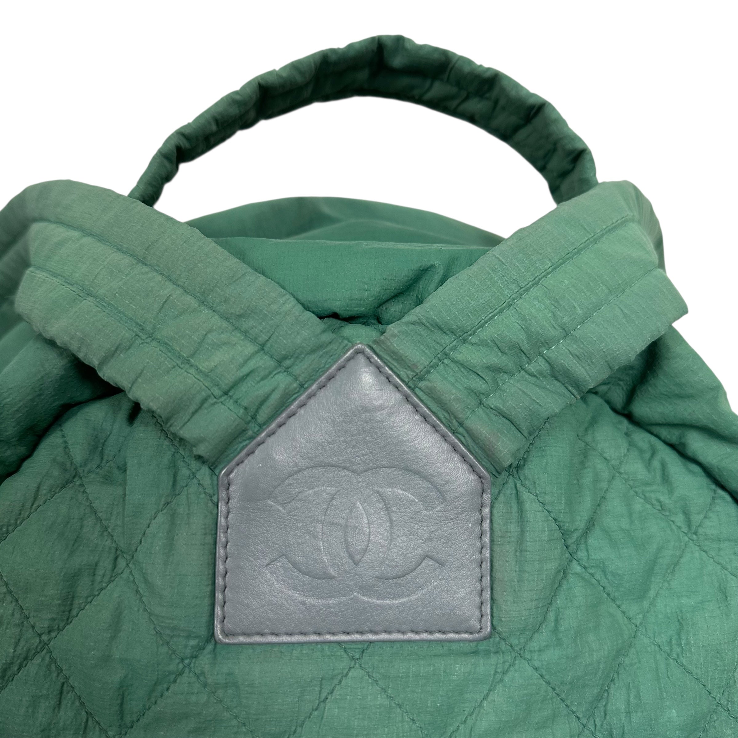 Chanel Matelasse Rucksack Green Backpack