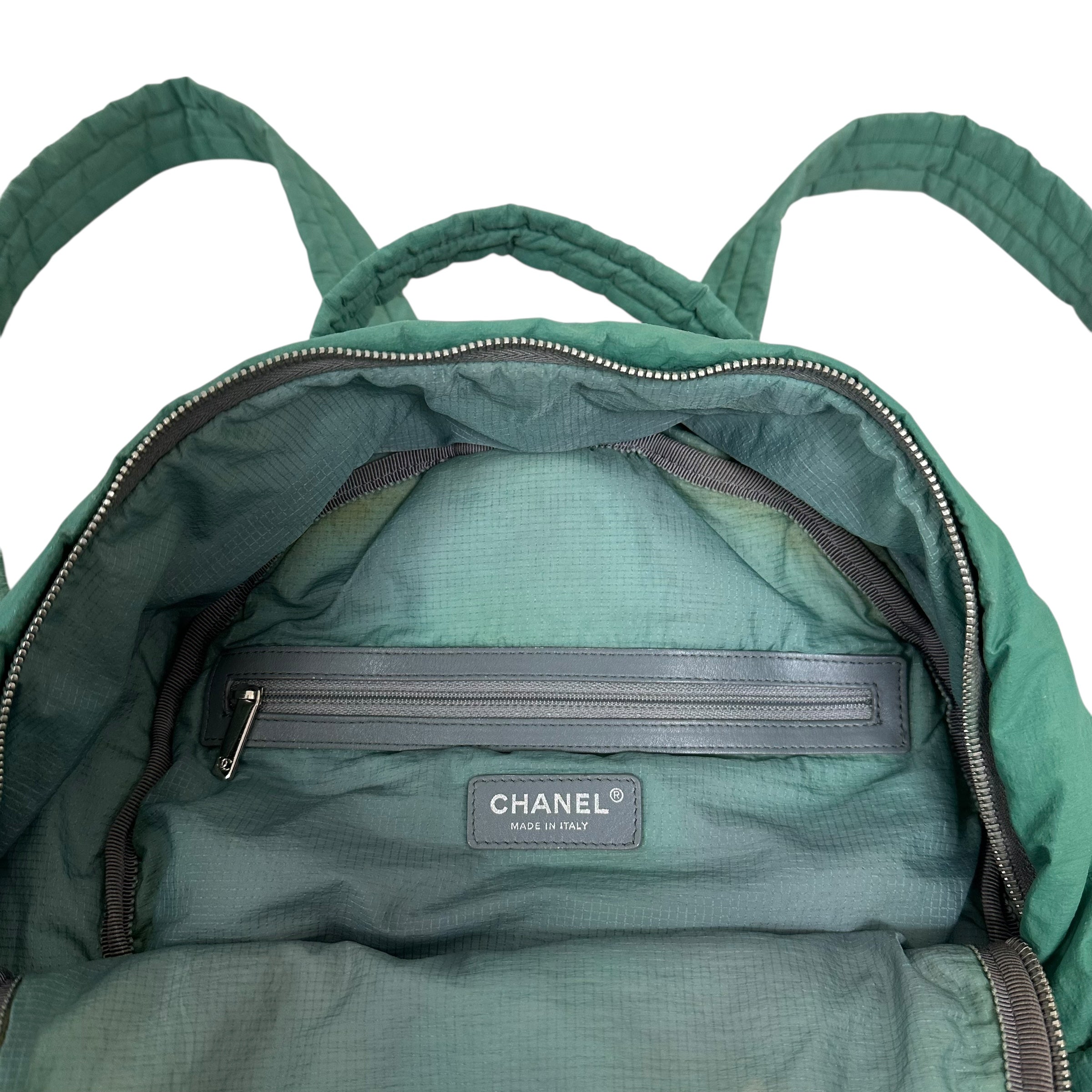 Chanel Matelasse Rucksack Green Backpack