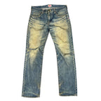 Bape Pink Star Faded Jeans