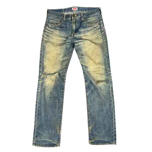Bape Pink Star Faded Jeans