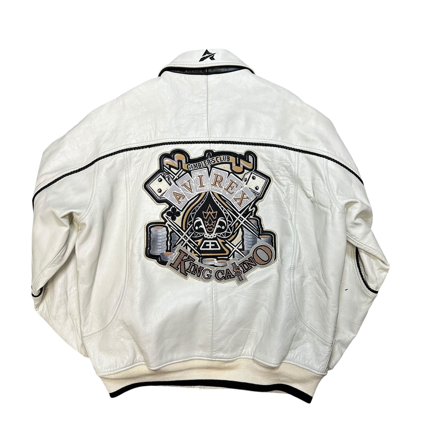 Avirex Leather White Jacket