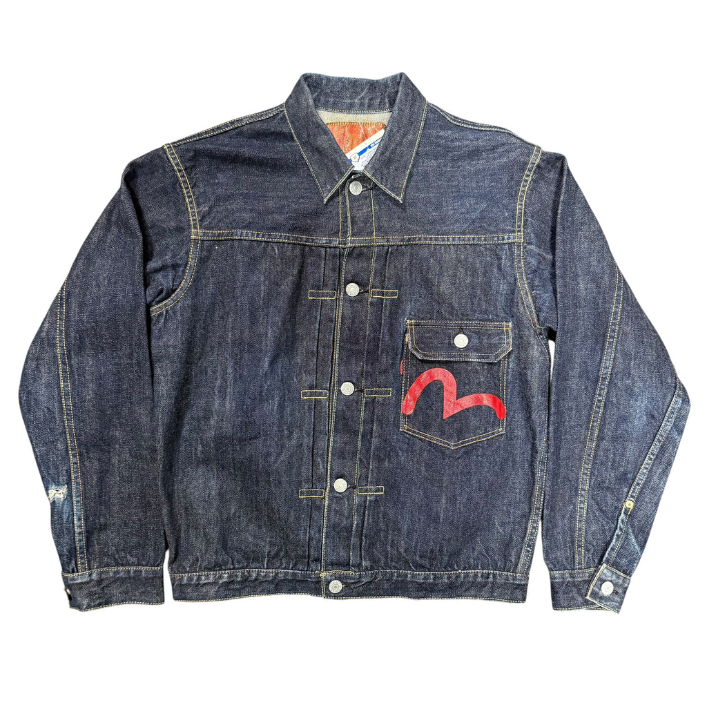 Evisu Denim Jacket (Red Paint)