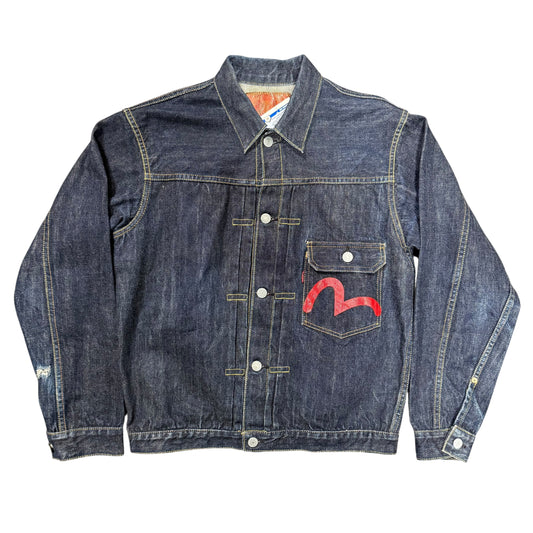 Evisu Denim Jacket (Red Paint)