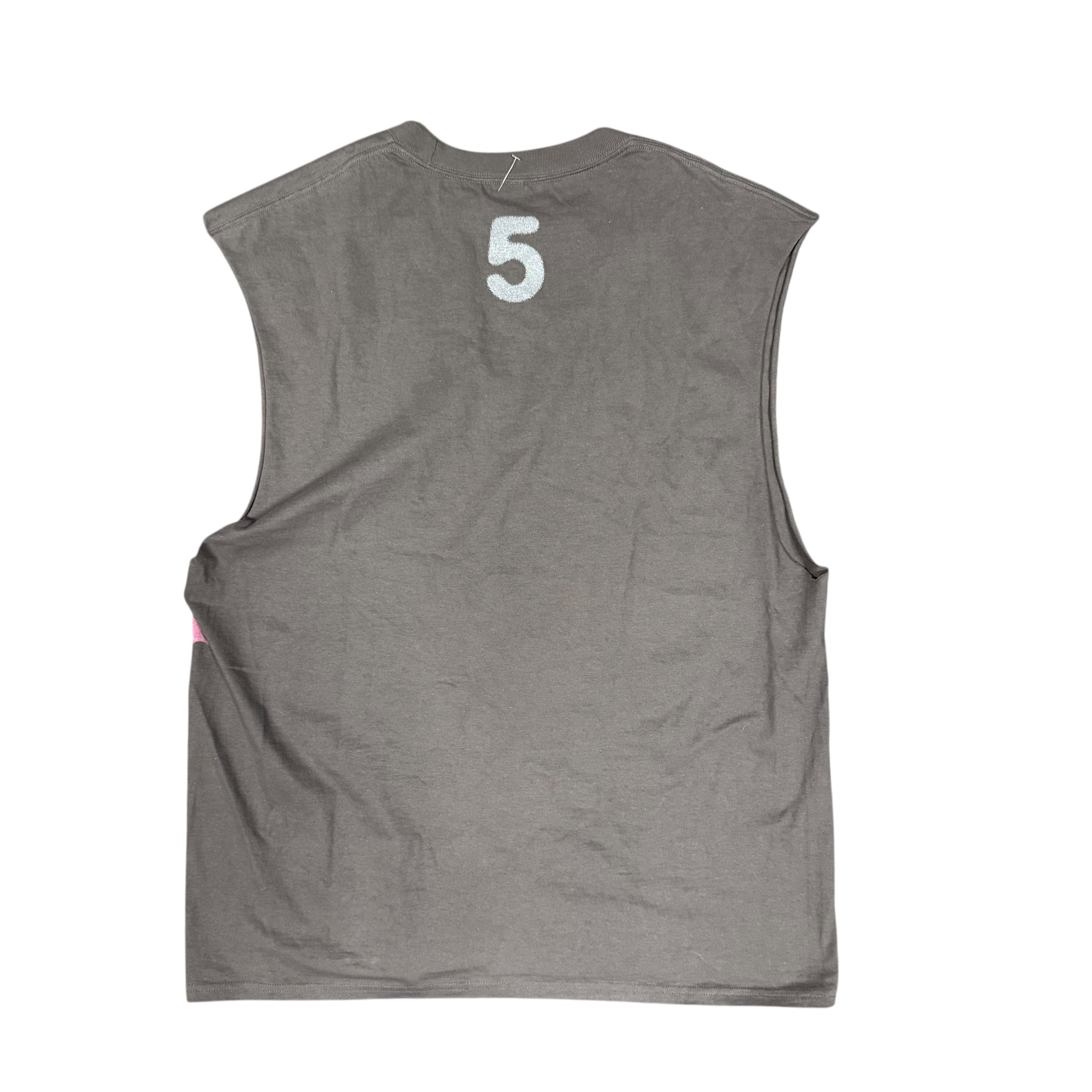 Sp5der Grey/Pink Cutoff Tee
