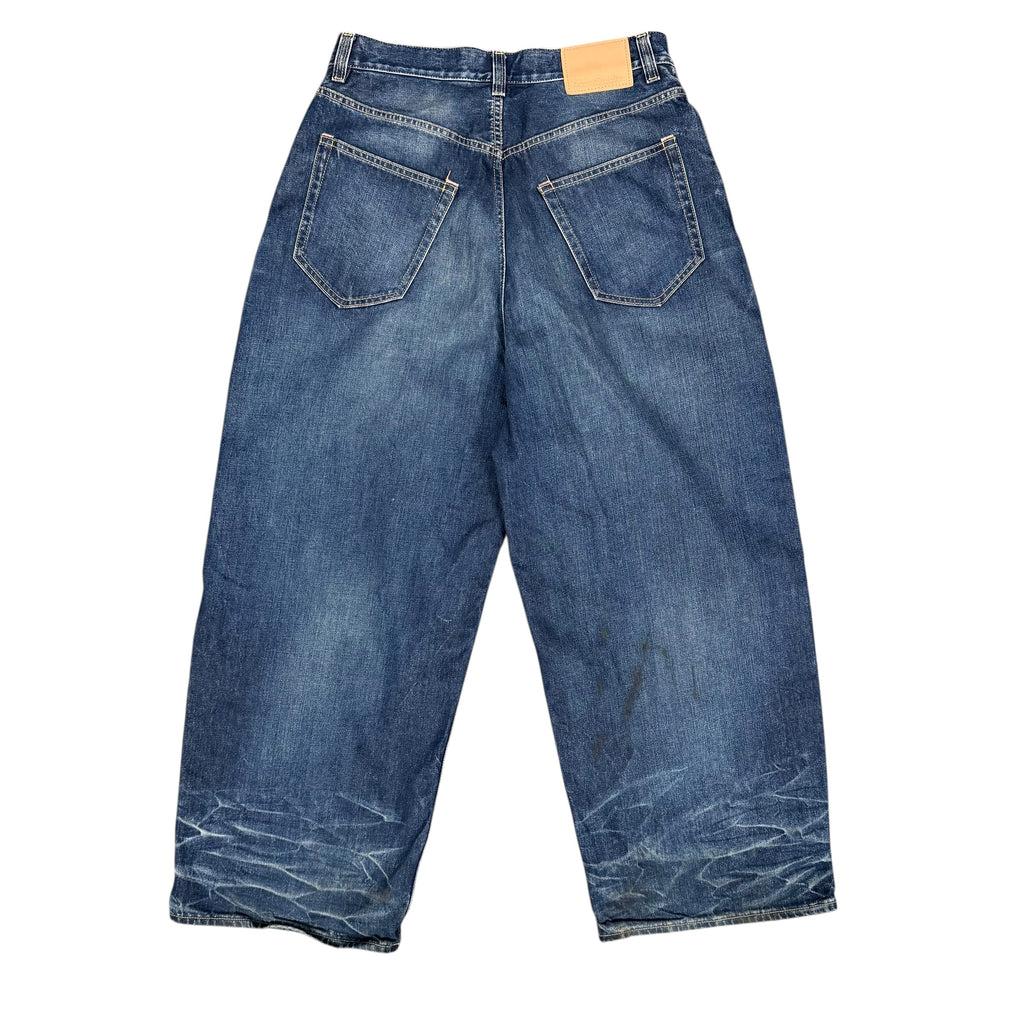 Acne Blue Faded Wide Leg Jeans