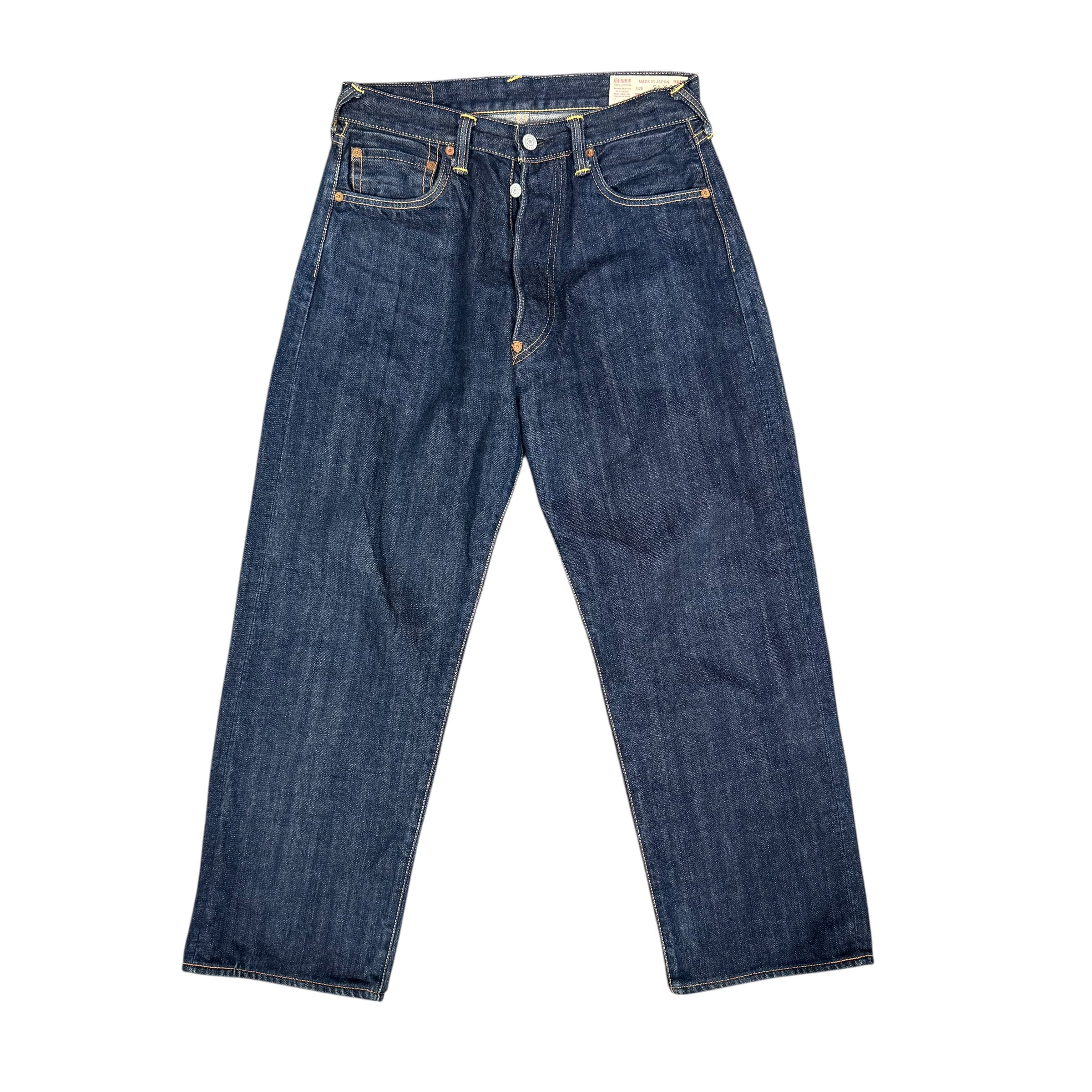 Evisu Blue Jeans (Pink Paint)