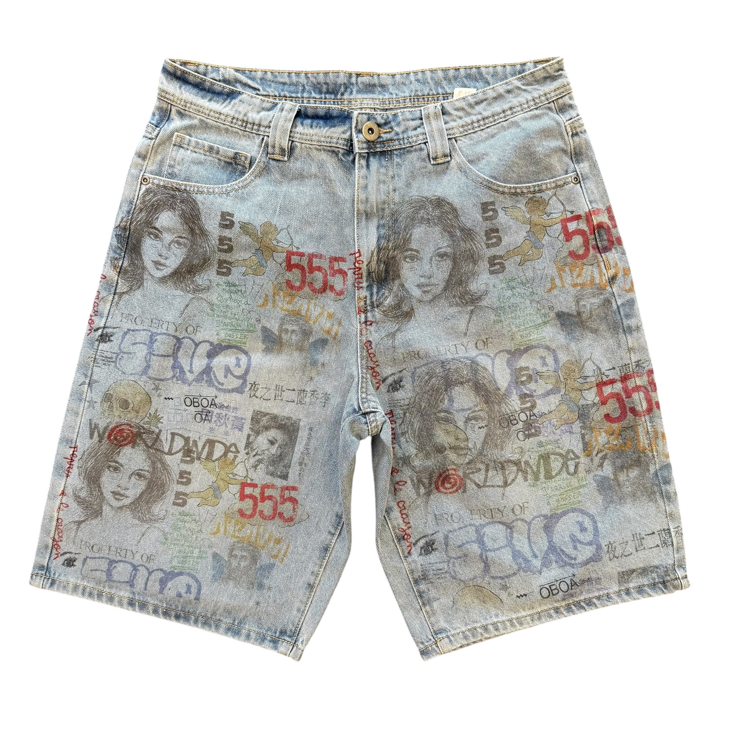 5ive.Undergod Sketch Book Denim Shorts