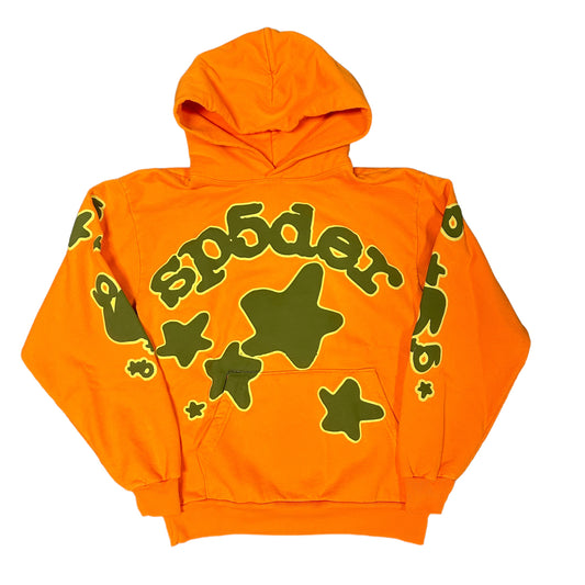 Orange Beluga Sp5der Hoodie