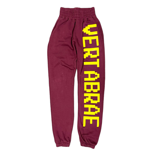 Vertabrae Burgundy/Yellow Sweatpants