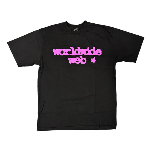 Sp5der Pink/Black Worldwide Web Tee