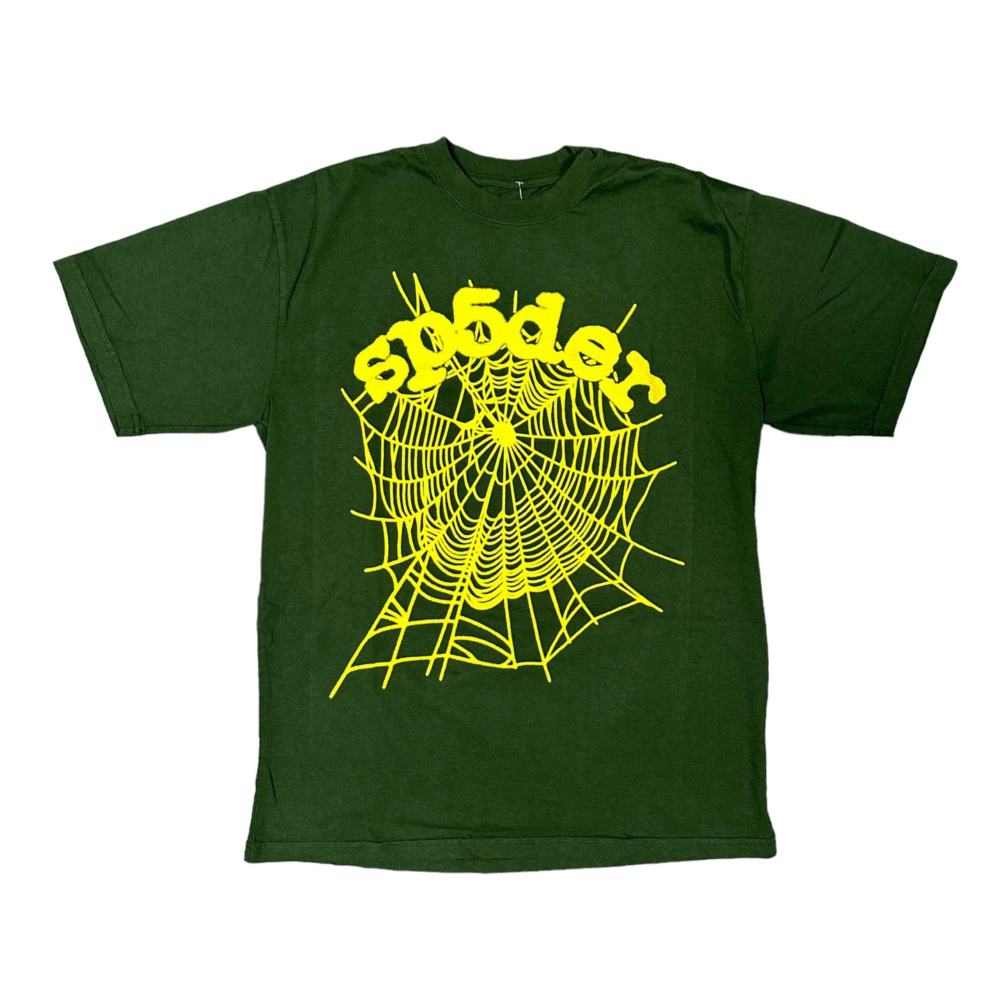 Sp5der Green/Yellow Web Tee