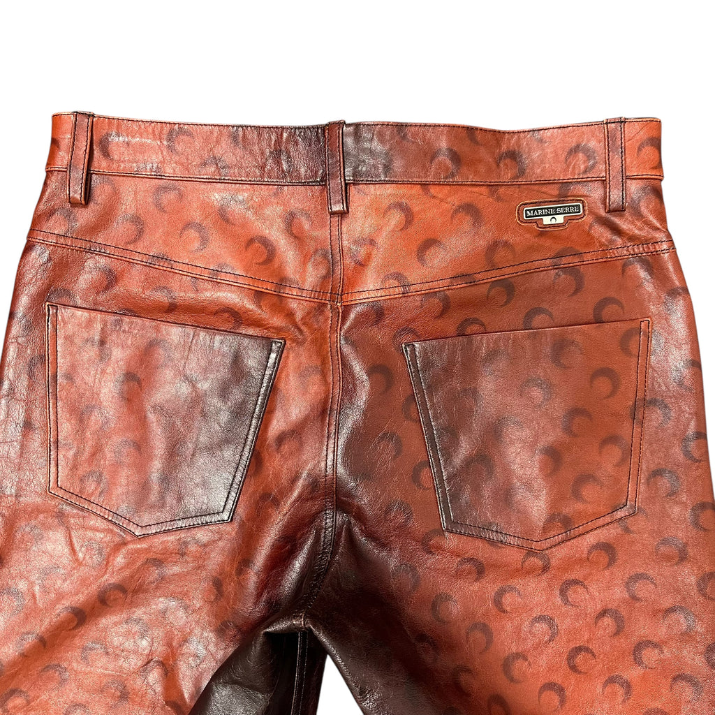 Marine Serre Burnt Leather Pants