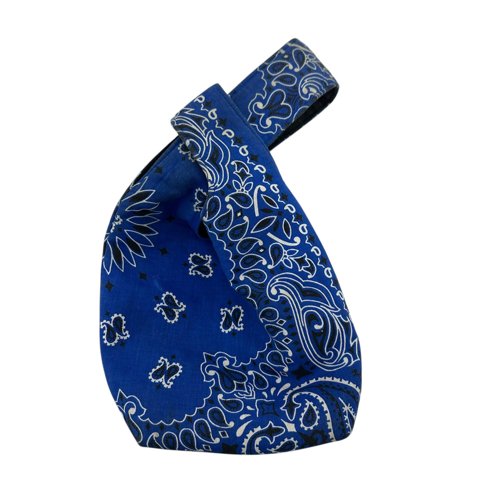 Yaito Blue Paisley Knot Bag
