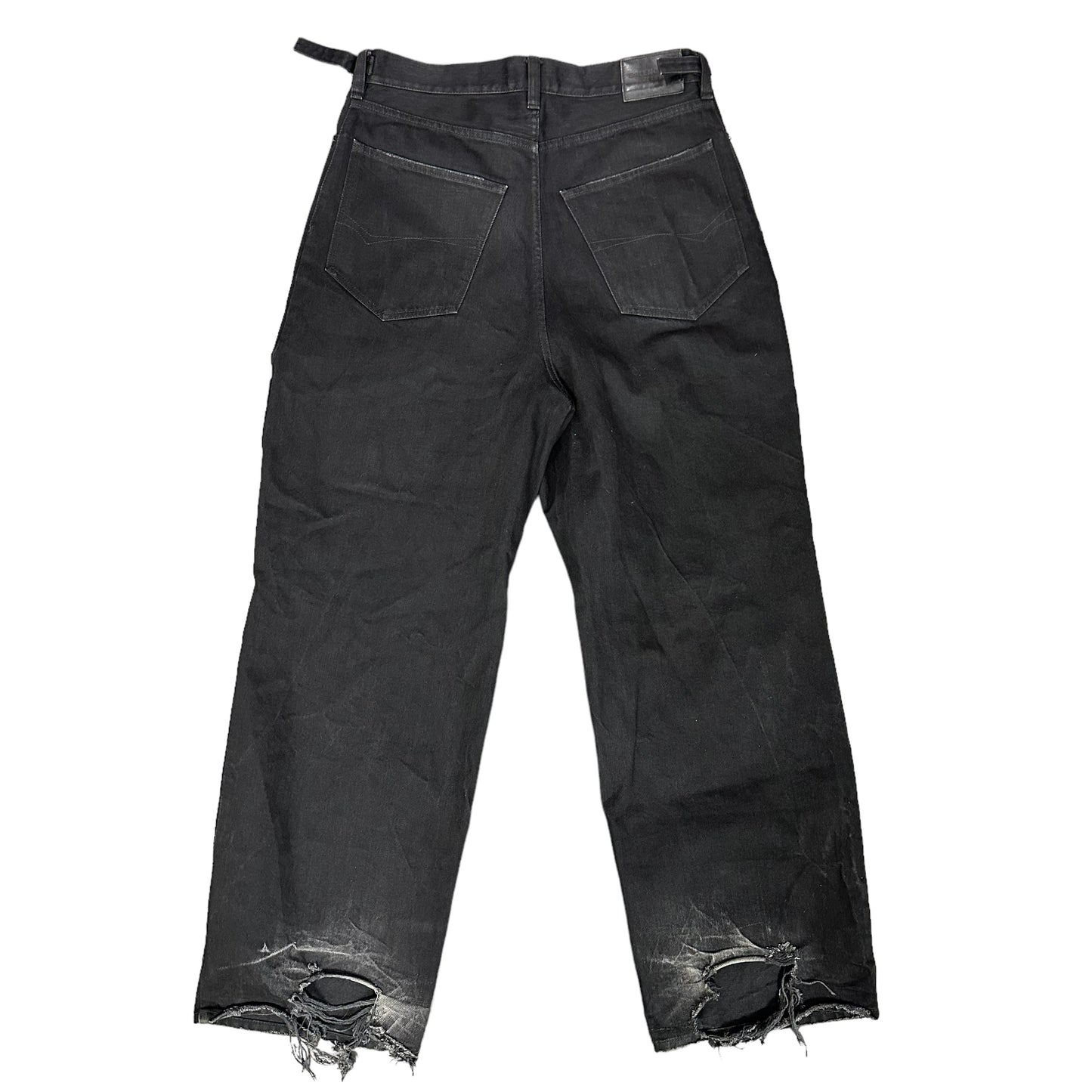 Balenciaga Black Distressed Jeans