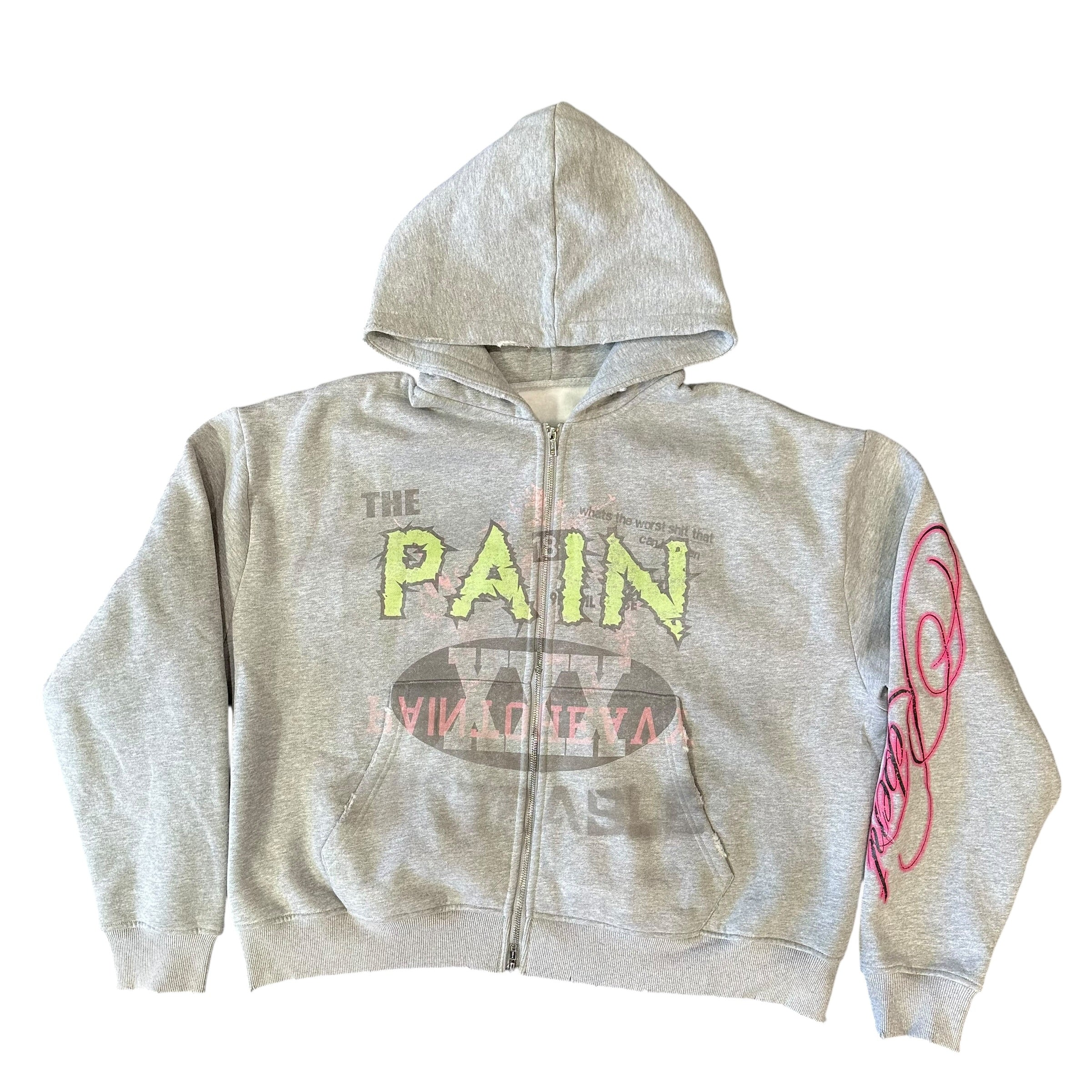 NEW Pain Grey Zip Hoodie