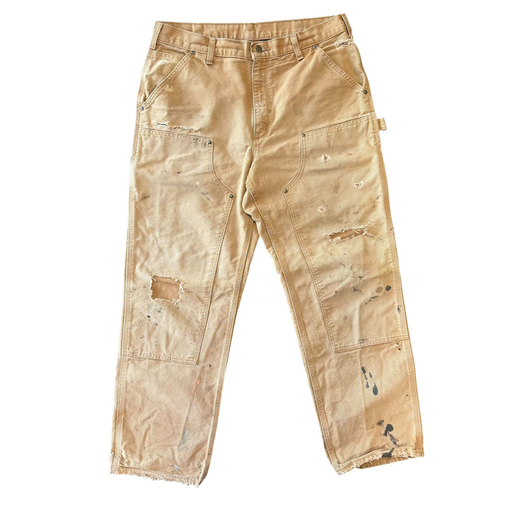 Carhartt Khaki Distressed Double Knee (34x32)