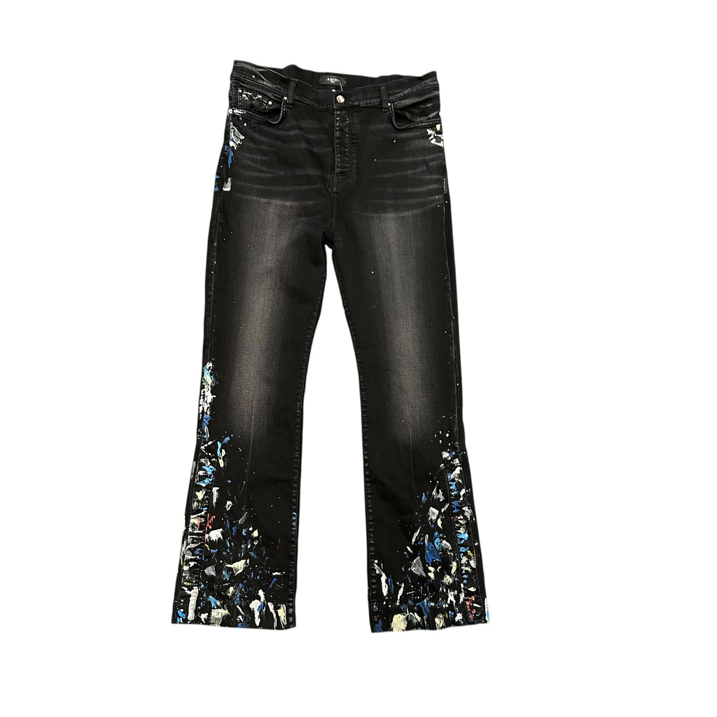 Black Amiri Paint Denim