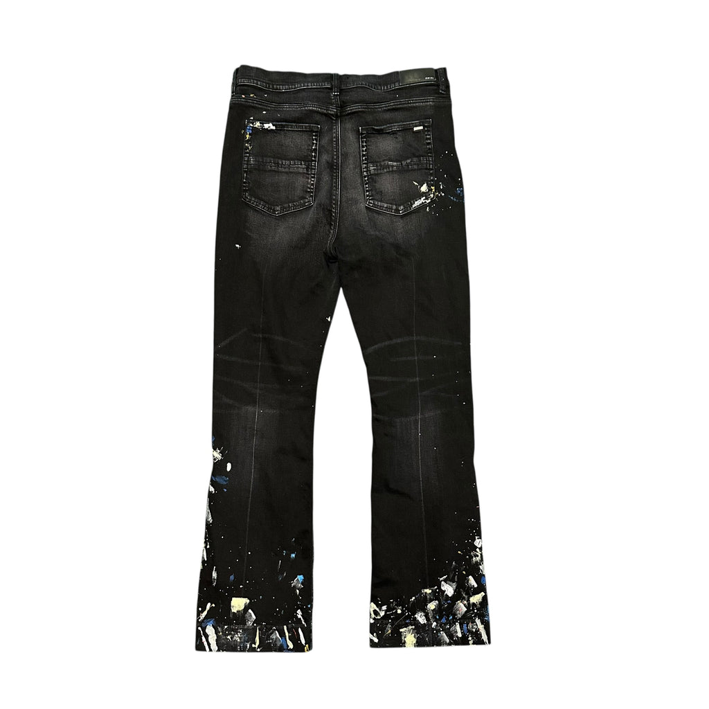 Black Amiri Paint Denim