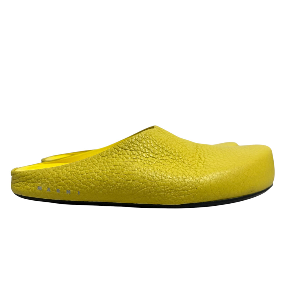 Marni Yellow Leather Mules (No Box)