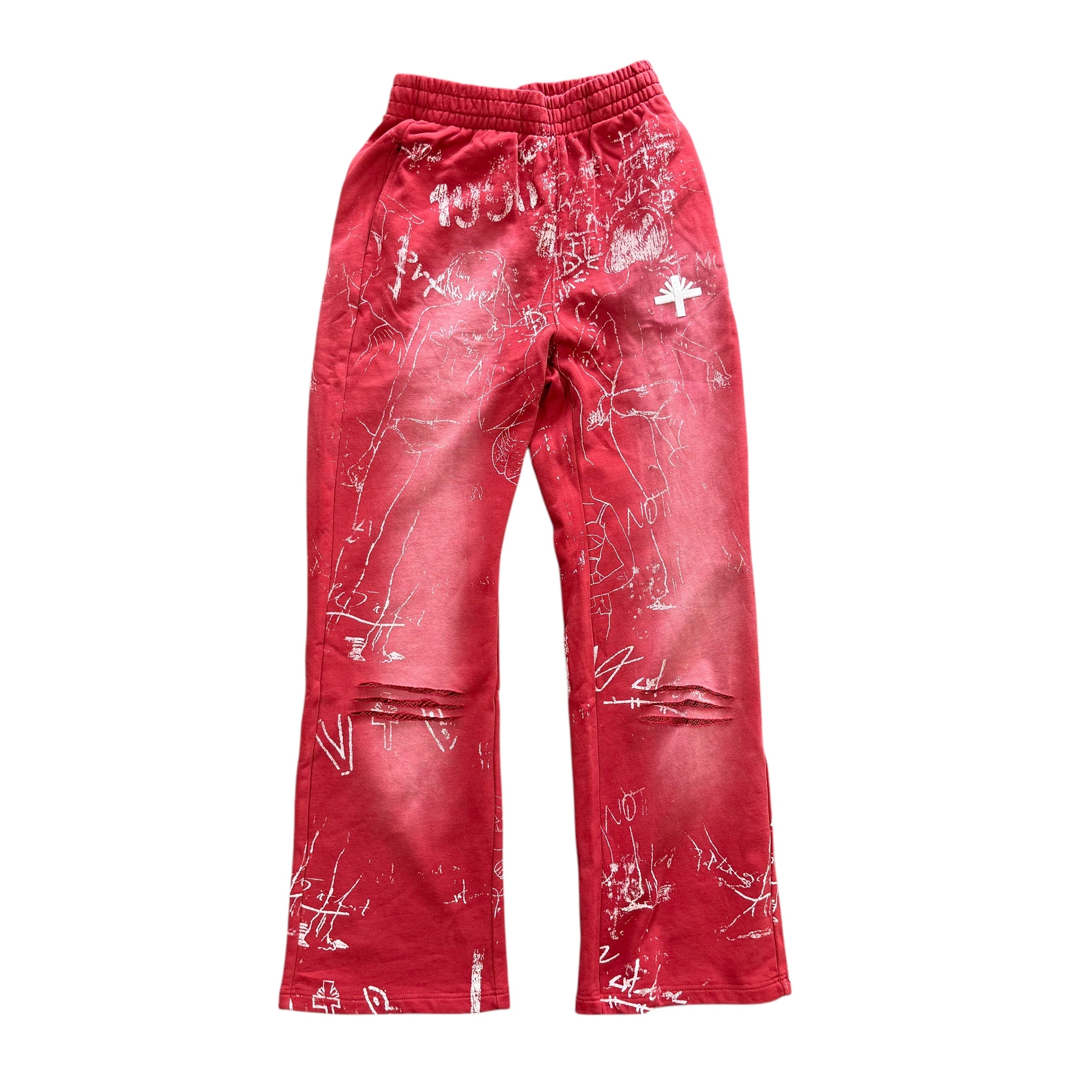 Vertabrae Red Graffiti Sweatpants