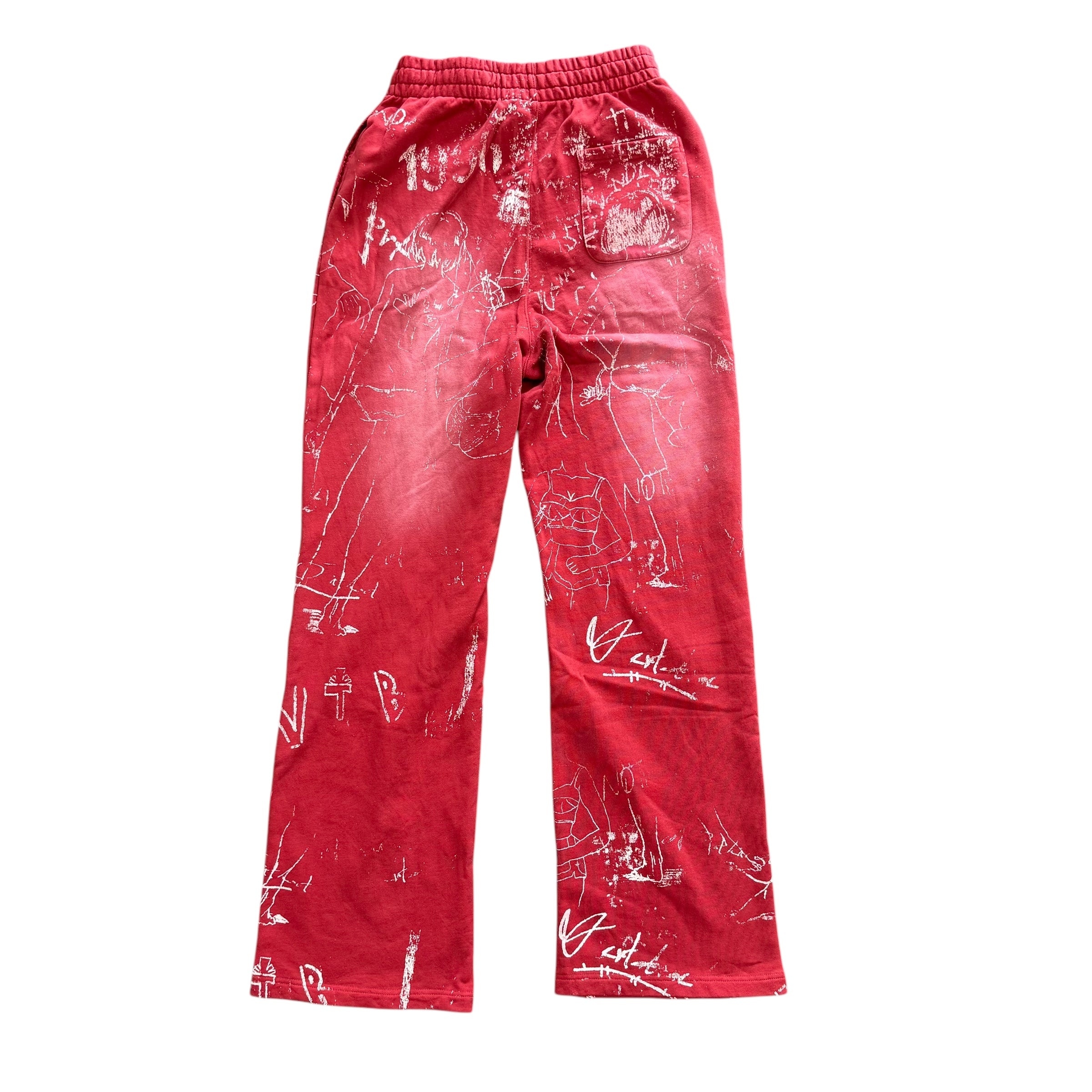 Vertabrae Red Graffiti Sweatpants