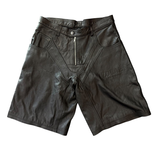 Zolaé Leather Black Shorts