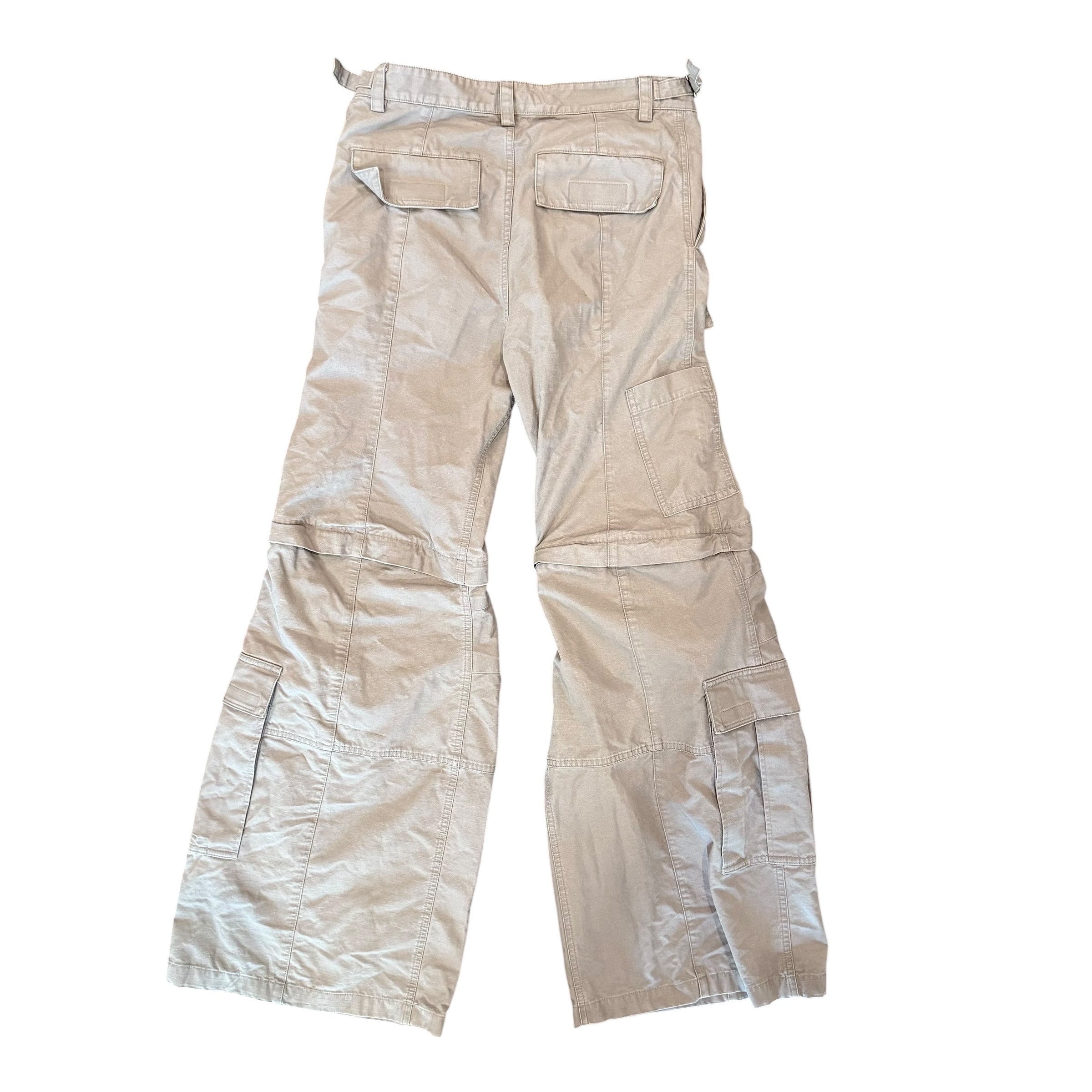 Balenciaga Grey Convertible Cargo Pants