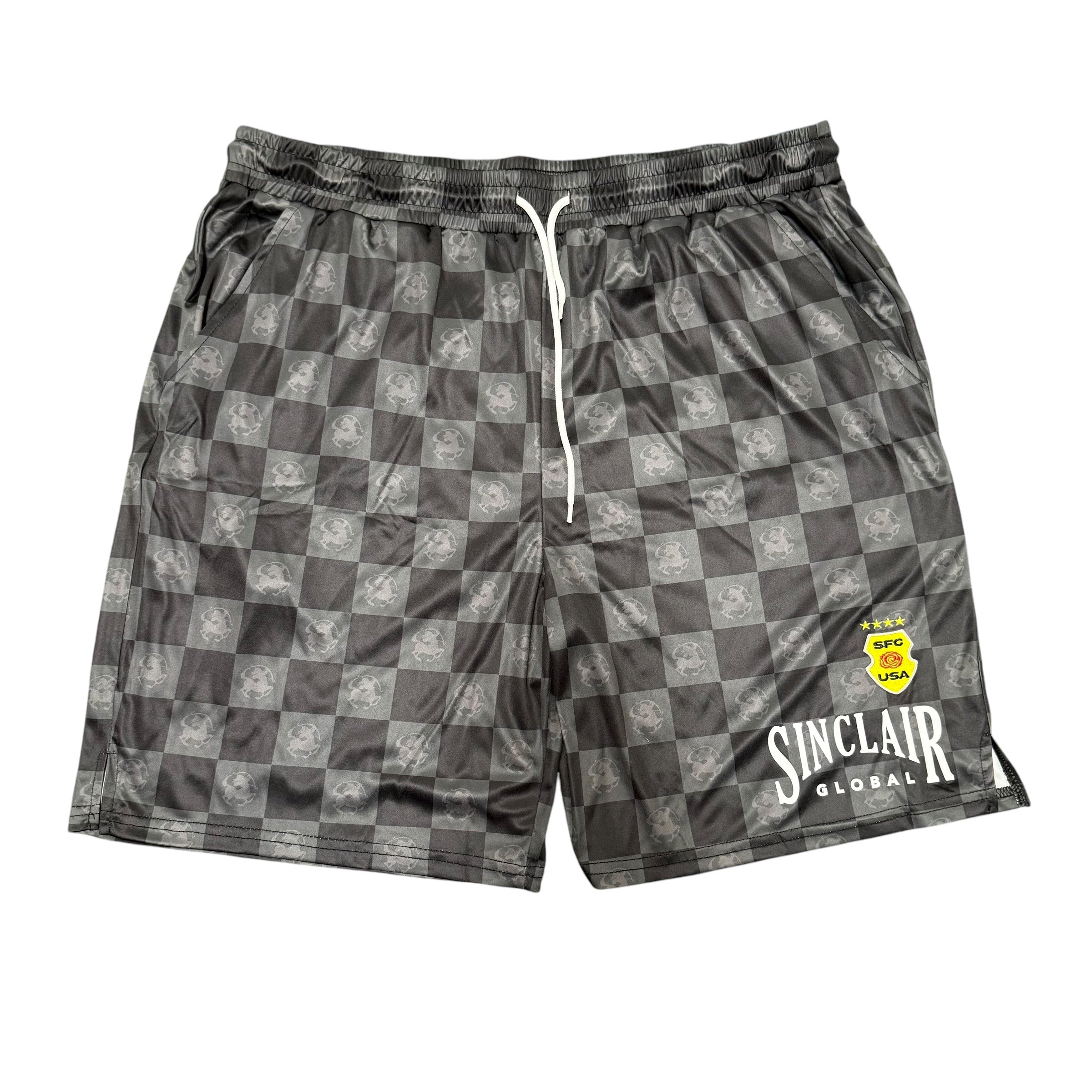 Brand New Sinclair Checkered Black Shorts