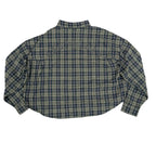 GV Gallery Green/Blue Cropped Plaid Button Up