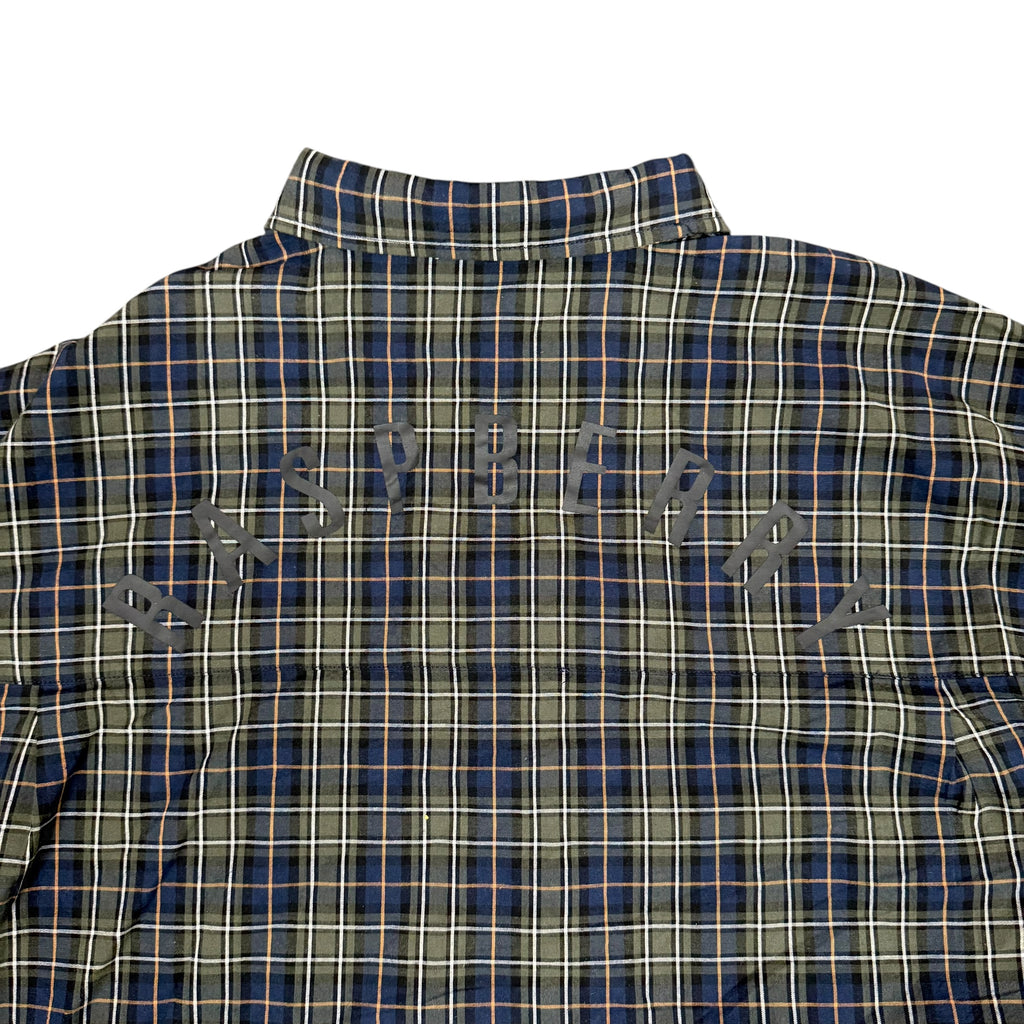 GV Gallery Green/Blue Cropped Plaid Button Up
