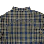 GV Gallery Green/Blue Cropped Plaid Button Up
