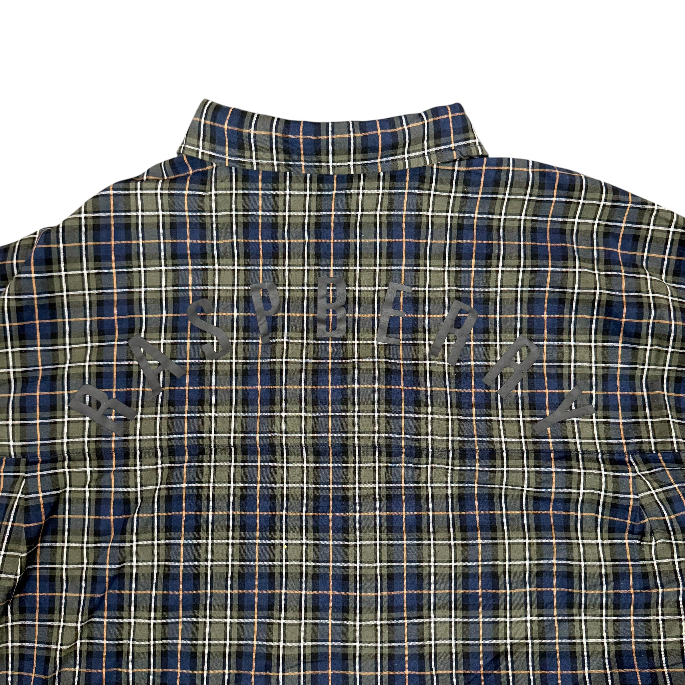 GV Gallery Green/Blue Cropped Plaid Button Up