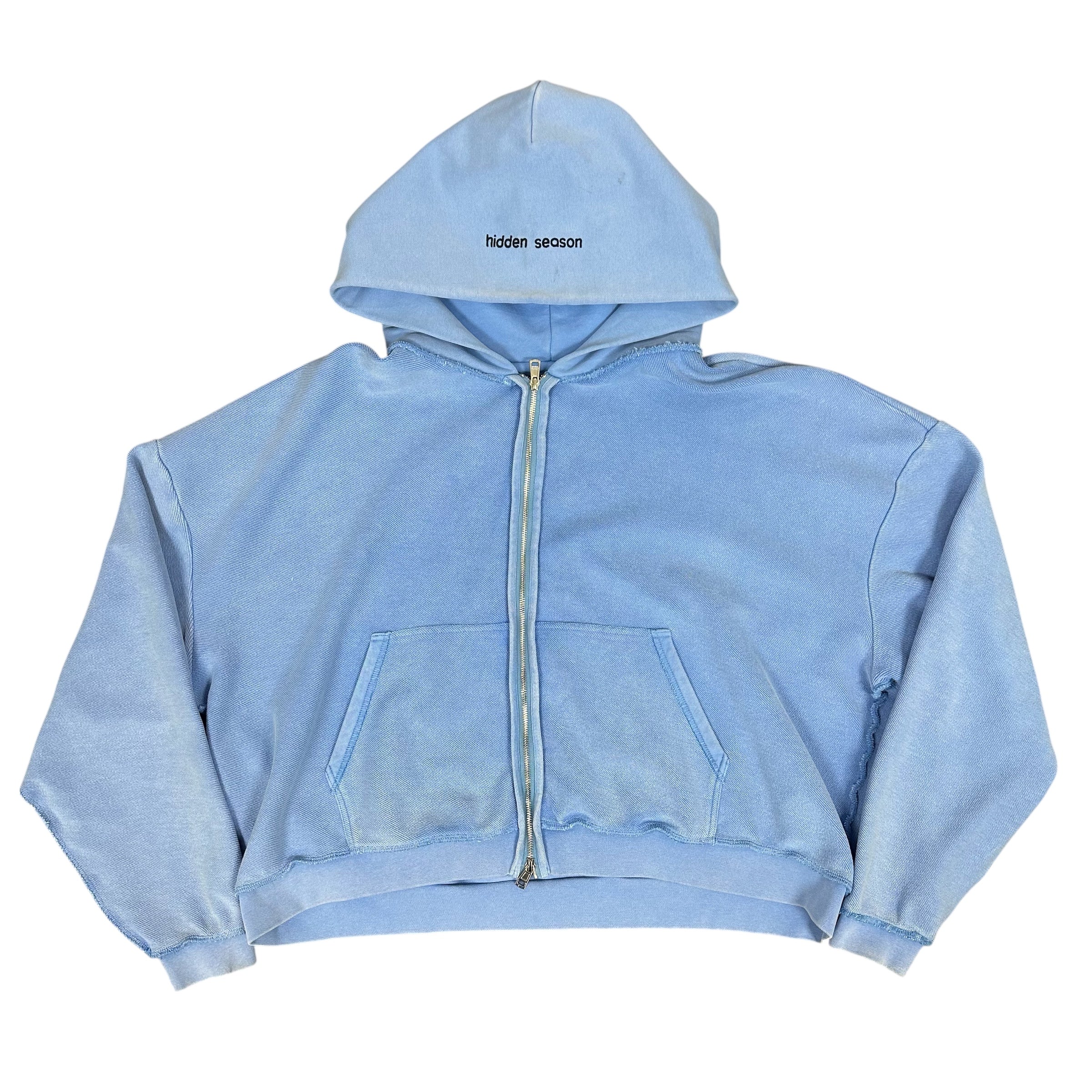 Hidden Season Blue Inside-Out Zip Hoodie