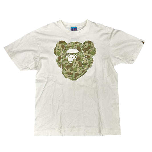 Bape x Kaws Camo Tee White