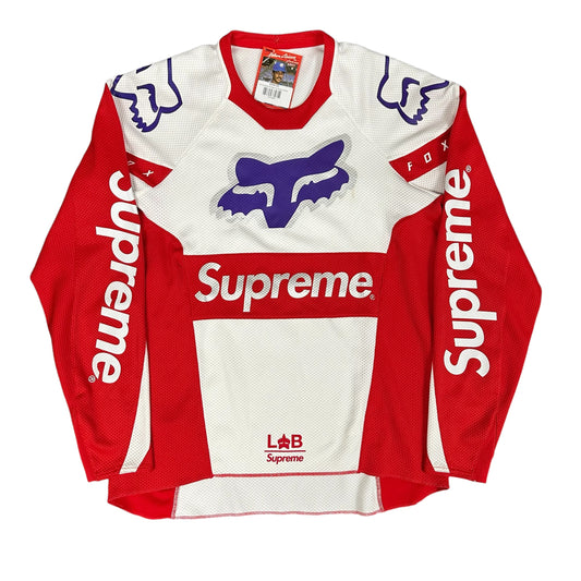 Supreme Wht/Red Fox Racing Jersey