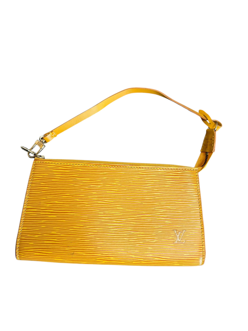 Louis Vuitton Yellow Epi Pochette Bag