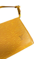 Louis Vuitton Yellow Epi Pochette Bag