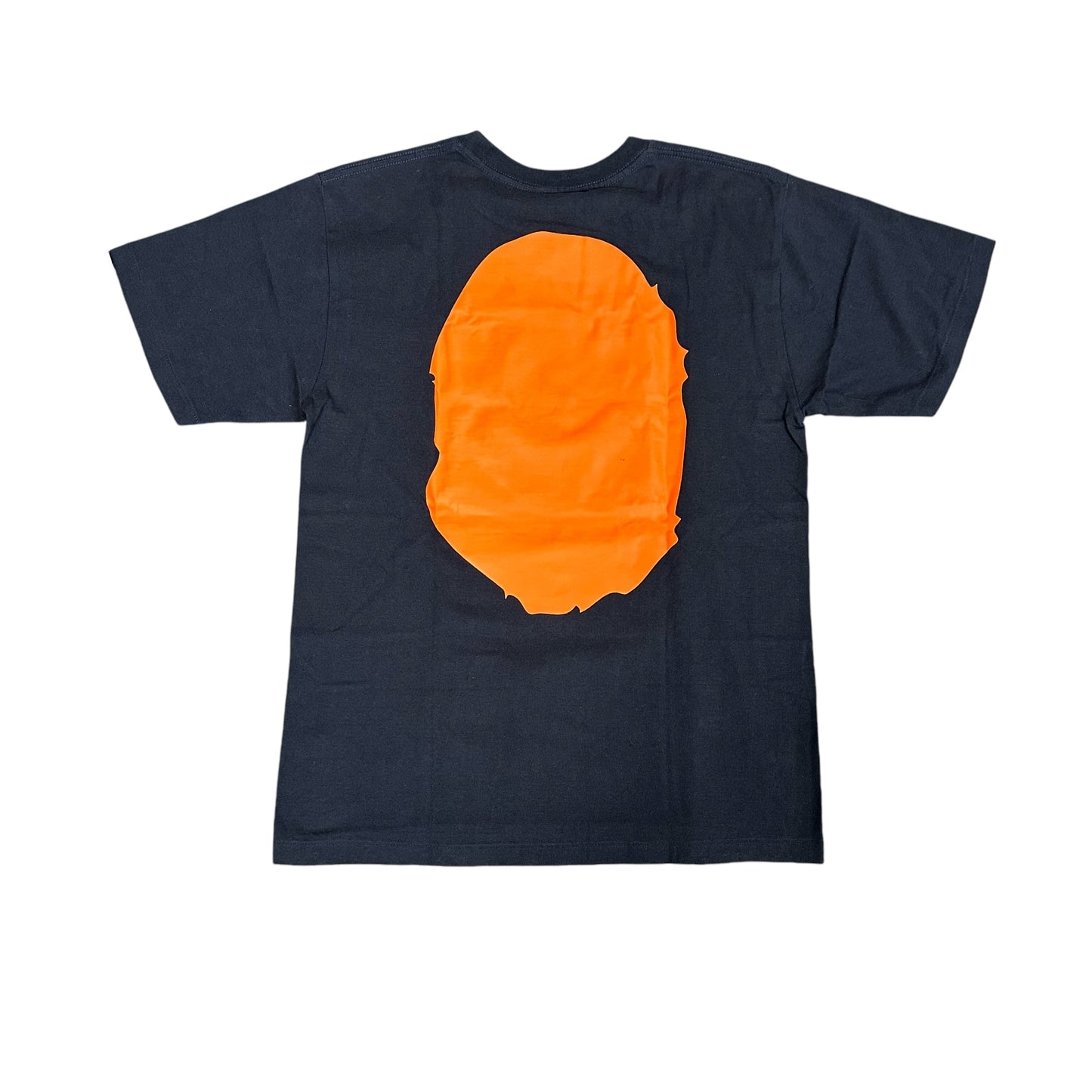 Navy Bape Ape Orange Shirt