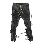 Rick Owens Tecuatl Megalace Black Wax Pants