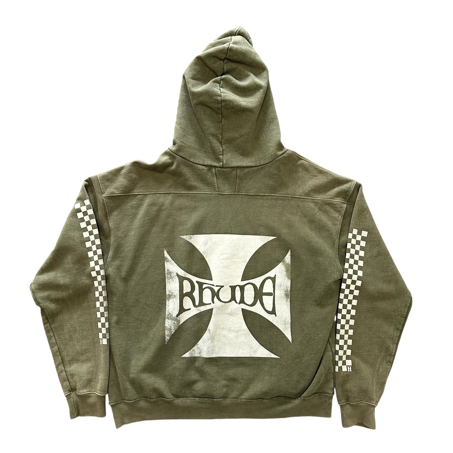 Green Rhude Cross Hoodie