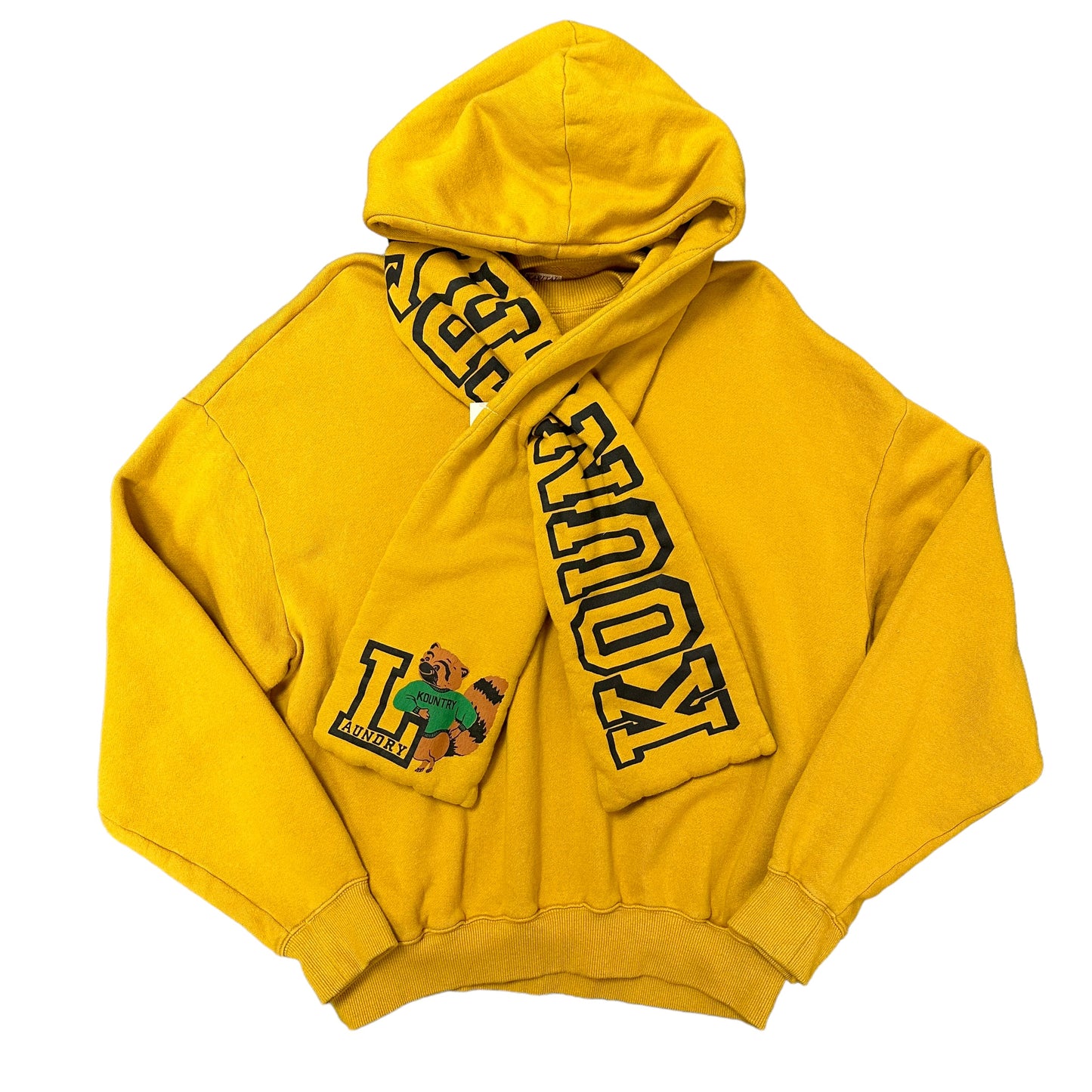 Kapital Yellow Scarf Hoodie