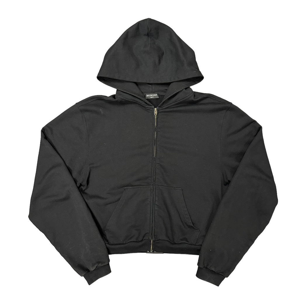 Black Balenciaga No Label Hoodie