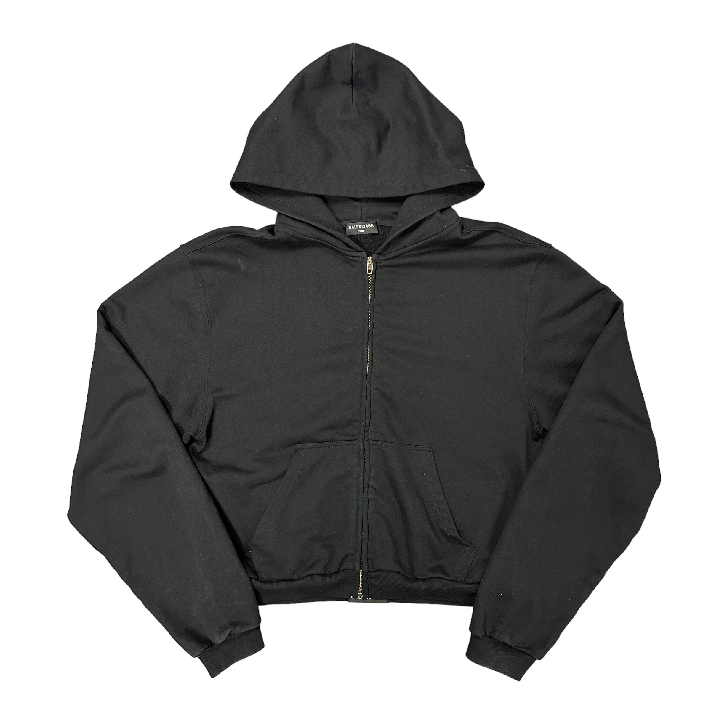 Black Balenciaga No Label Hoodie