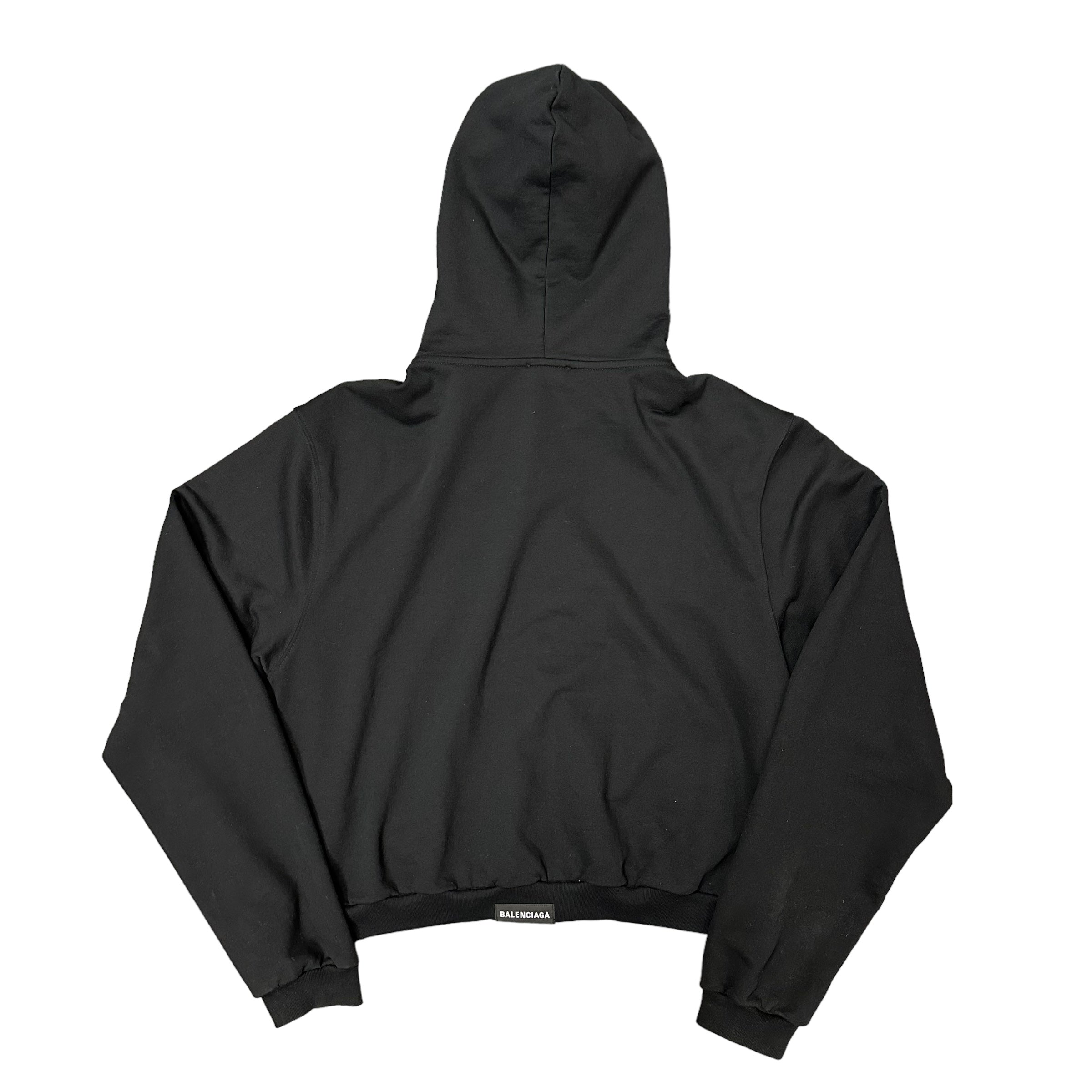Black Balenciaga No Label Hoodie