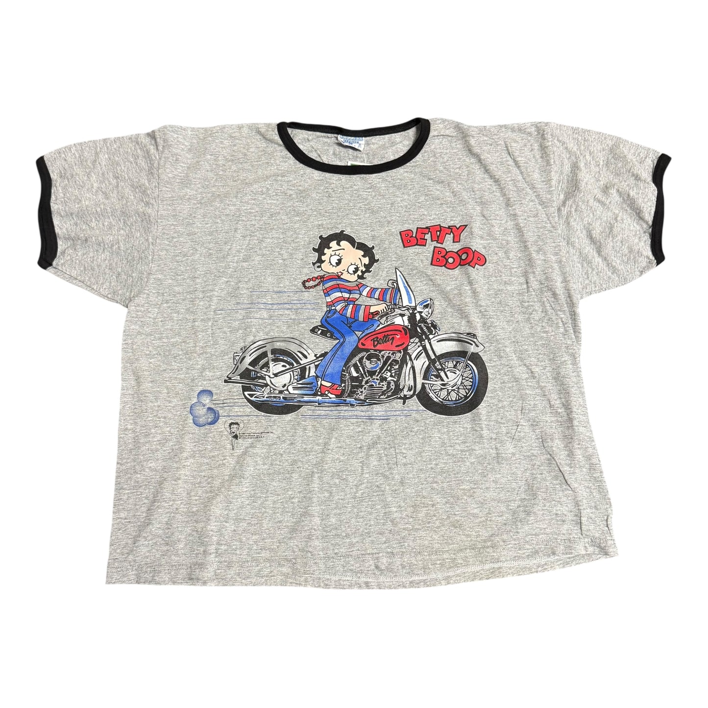 '97 Betty Boop Grey Ringer Tee