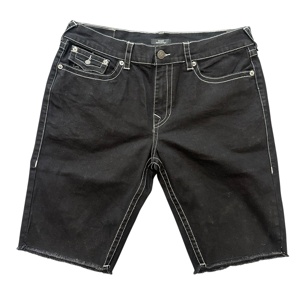 NEW True Religion Black Denim Shorts